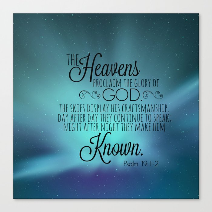 Psalm 19:1-2 Canvas Print by Sarah Alexis | Society6