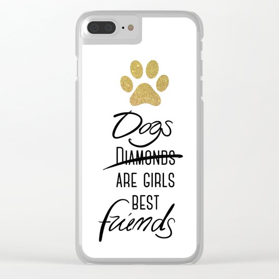 Dogs are girls best friends! Clear iPhone Case