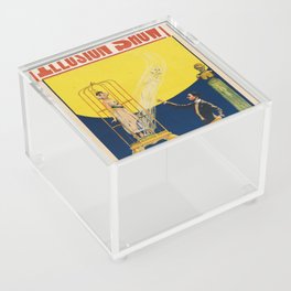 Vintage illusionist magic poster art Acrylic Box
