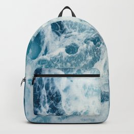 Blue Ocean Waves Crashing  Backpack