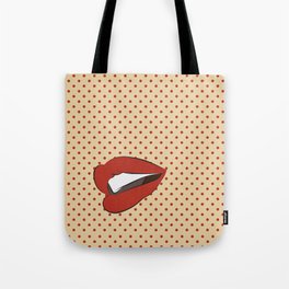 Pop art lips Tote Bag