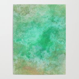 Abstract nature green marble Poster