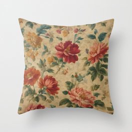 Vintage Watercolor Floral Trendy Collection Throw Pillow