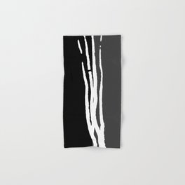 Abstract Line Art Black White Charcoal Gray Grey Hand & Bath Towel