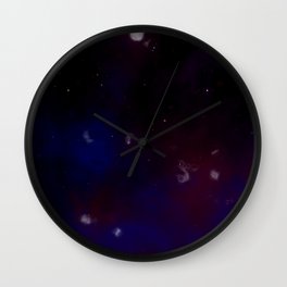 Deep blue dark Wall Clock