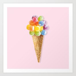 Candy Icecream Art Print