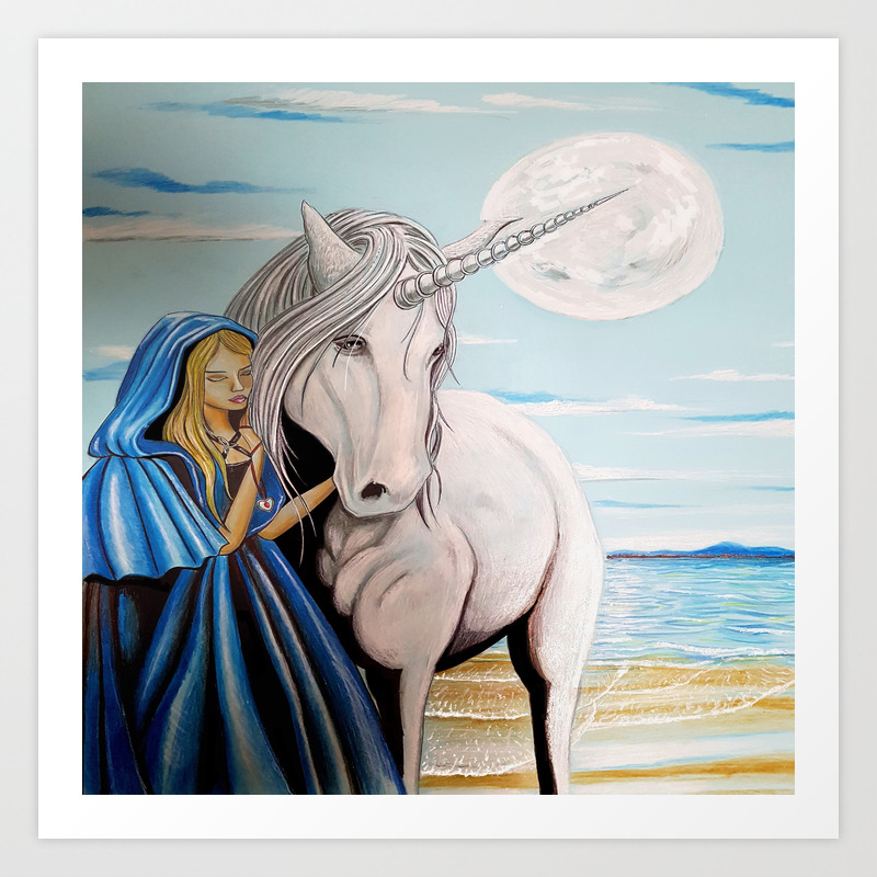 Unicorn Fantasy Art Print By Shannonphillips Society6