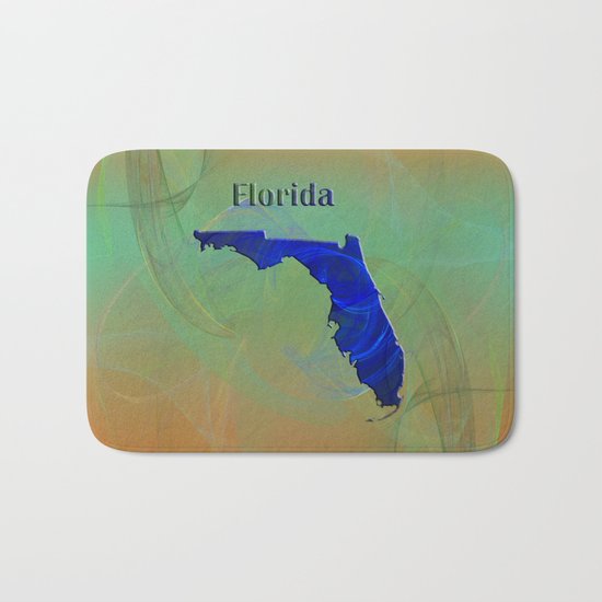 Florida Map Bath Mat