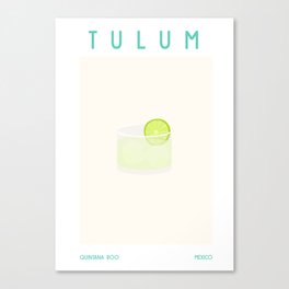 Tulum Margarita Art Print Canvas Print