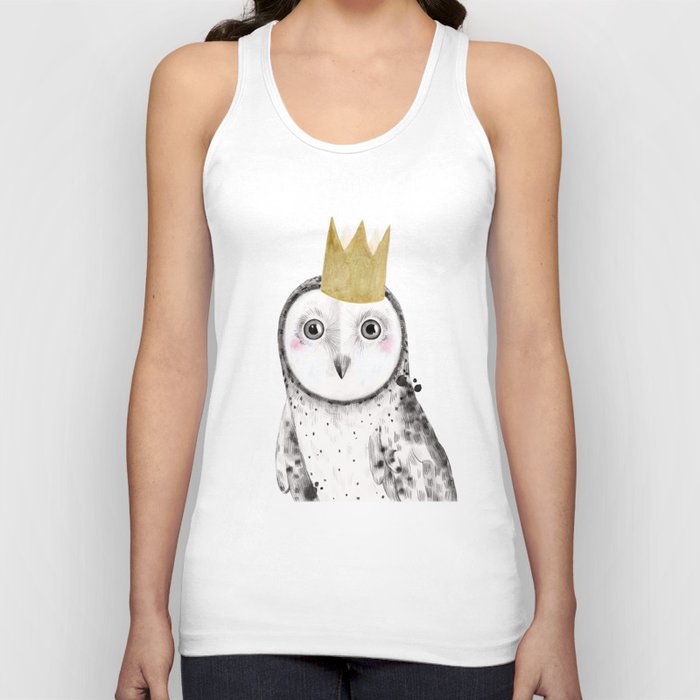 Owl with Crown Tank Top