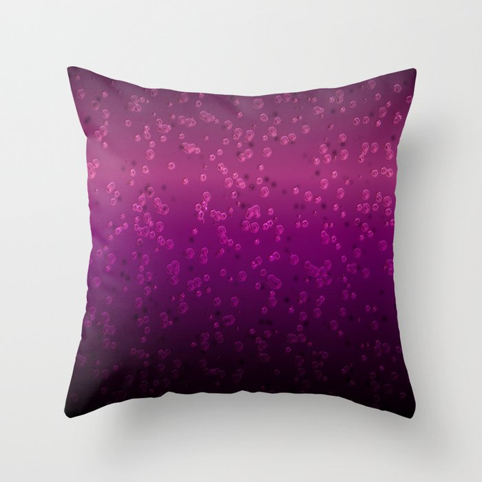 Purple bubbles Throw Pillow
