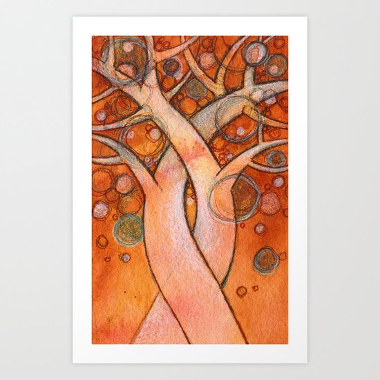 whimsy tree Art Print