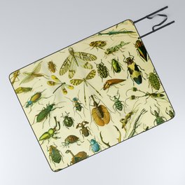 Adolphe Millot "Insectes" 2. Picnic Blanket