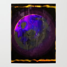 Purple Planet in Frame Poster
