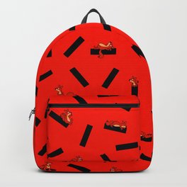 timber squirel - red - 80s abstrakt memphis milano Backpack