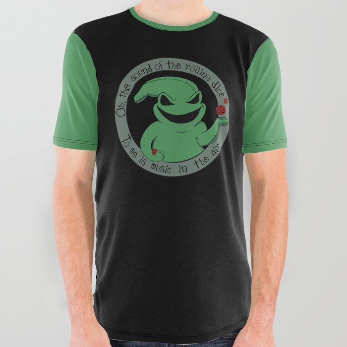 Oogie Boogie Man Green All Over Graphic Tee