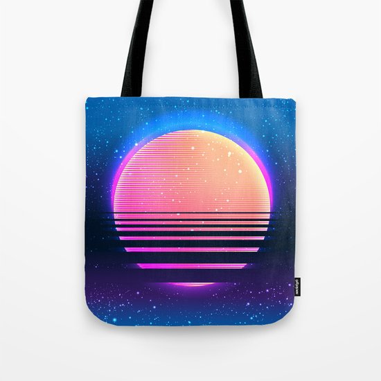 Retro vintage 80s or 90s geometric style abstract art Tote Bag