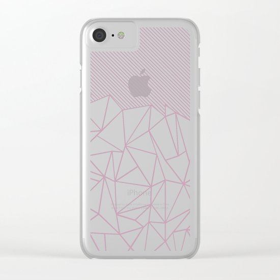 Ab Lines 45 Pink Clear iPhone Case