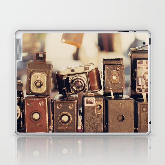 Old Cameras (Vintage and Retro Film Cameras Collection) Laptop & iPad Skin