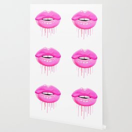 Pink lips Wallpaper