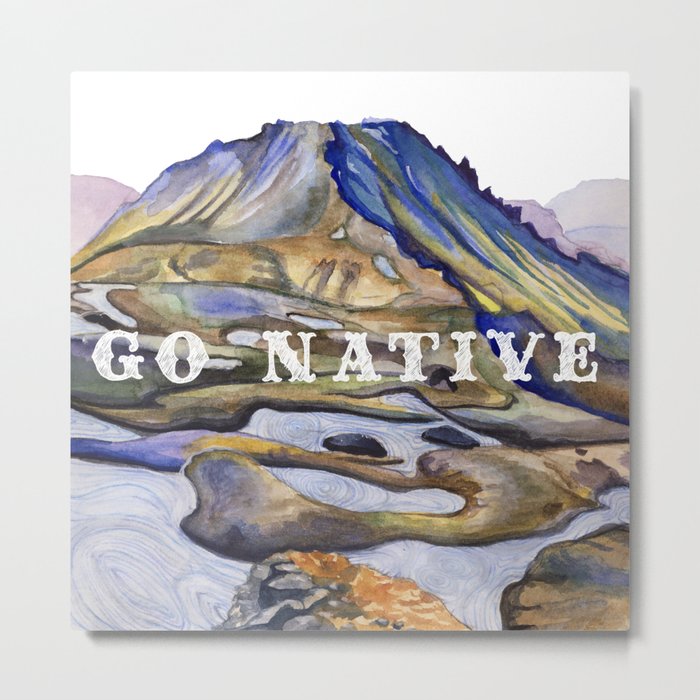 go native 02 Metal Print