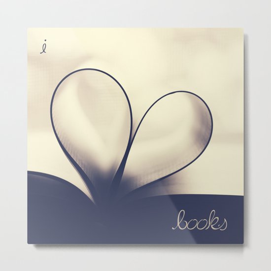 I Heart Books Metal Print