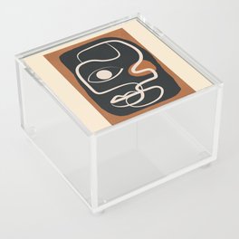 Abstract Face Line Art 10 Acrylic Box