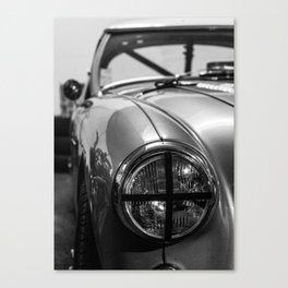 Black 'n White Racer / Classic Car Photography Canvas Print