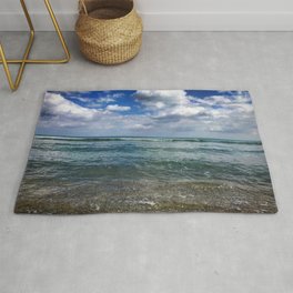 Juno Beach, Florida Rug | Ocean, Junobeach, Sky, Digital, Clouds, Summer, Waves, Jupiter, Hdr, Photo 