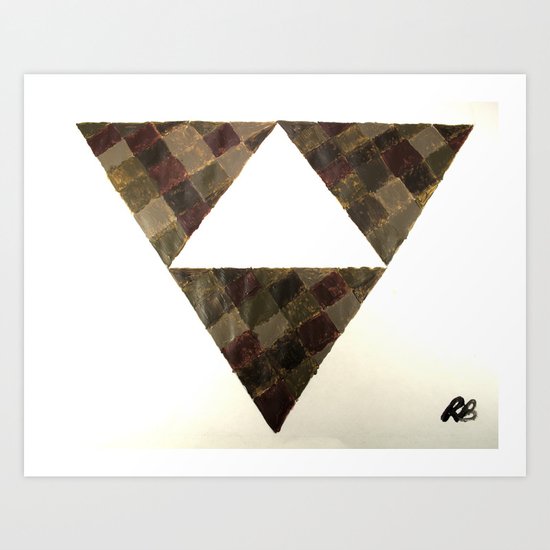 White Triup Art Print