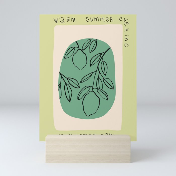  WARM SUMMER EVENING IN A LEMON GARDEN Mini Art Print