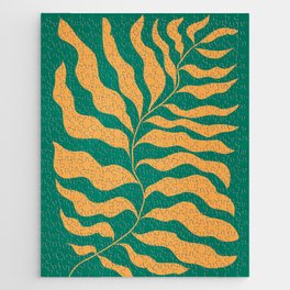 JAZZ FERNS 02 | Tropical Green & Casablanca Matisse Edition Jigsaw Puzzle