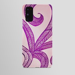 Pink feathers Android Case