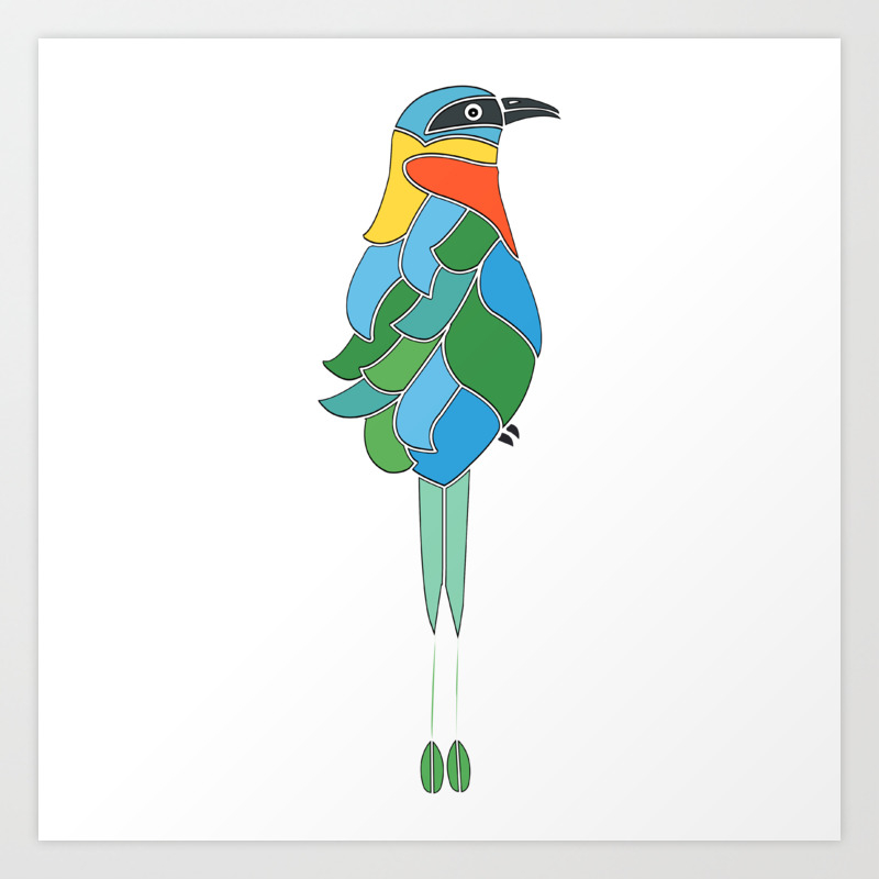 Bobo Bird From The Rainforest Art Print By Ana98 Society6