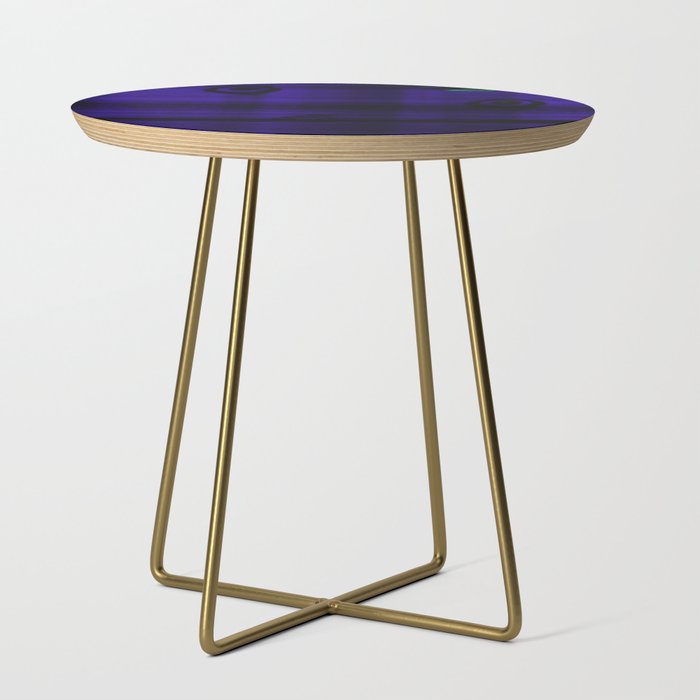 Deep blue motion lines Side Table