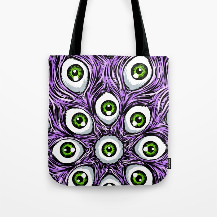 Purple Eye Swarm Tote Bag
