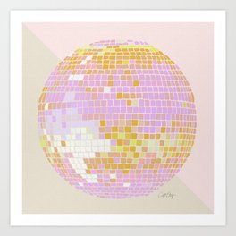 Disco Ball – Peach Art Print