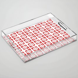 Mid Century Modern Pattern 281 Red Acrylic Tray