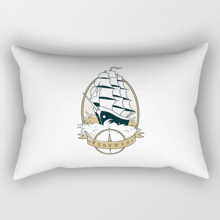 Sail Ship Quote Rectangular Pillow