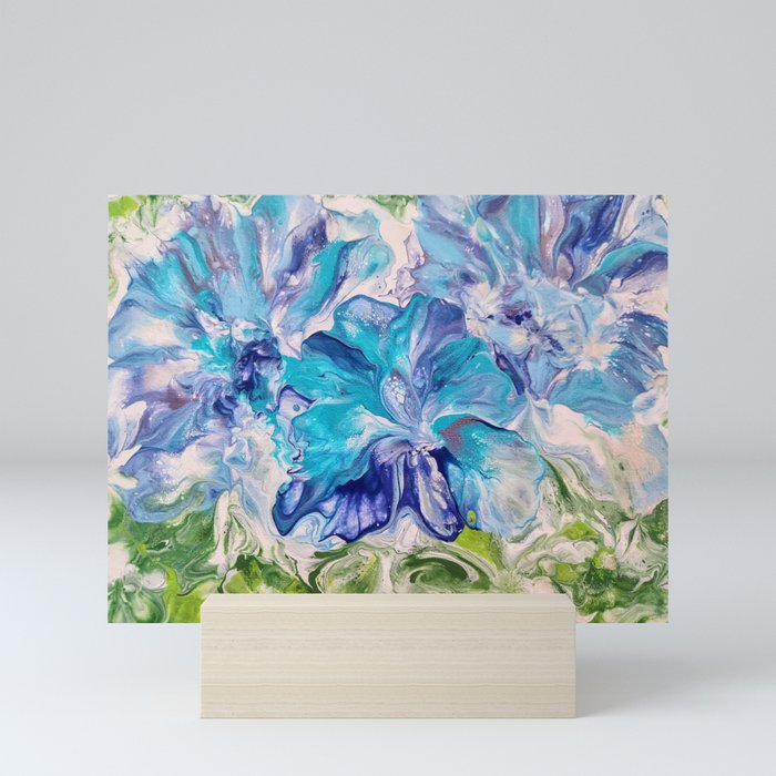 Blue Hibiscus Mini Art Print