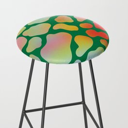 Cute Colorful Cow Spots Pattern \\ Multicolor Gradient & Juicy Green Background Bar Stool