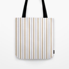 Tan And Black Stripes On White Vintage Striped Pattern Aesthetic Tote Bag