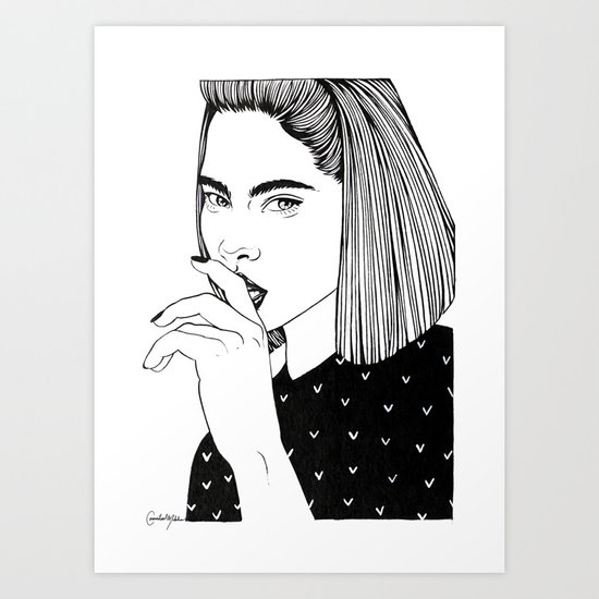 Inktober 01_2016 Art Print