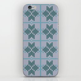 Christmas Pattern Knitted Retro Snowflake Floral iPhone Skin