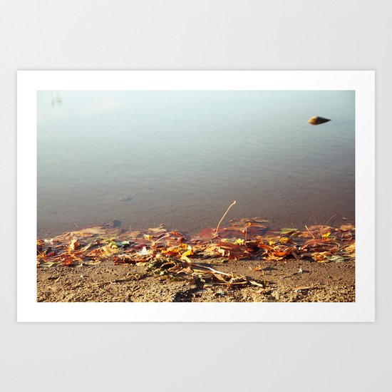 Autumn by the water Art Print