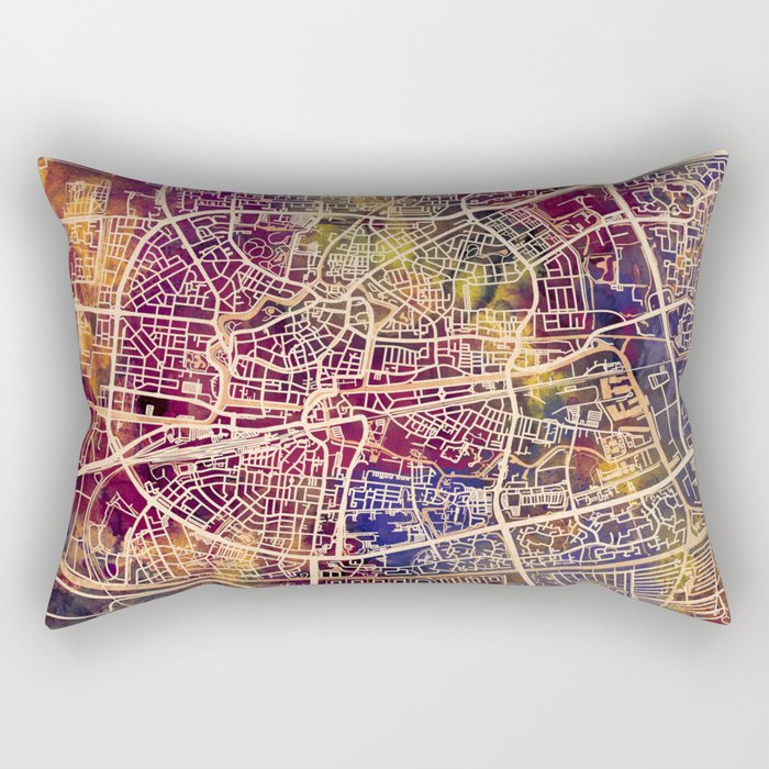 Leeuwarden Netherlands City Map Rectangular Pillow