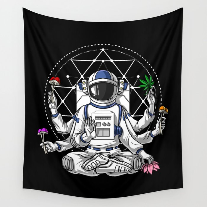 Psychedelic Astronaut Psychonaut  Wall Tapestry