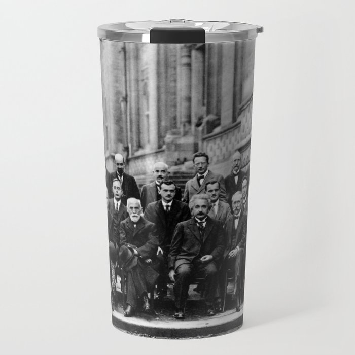 World-Renowned Physicists of 1927 at Solvay Conference Travel Mug
