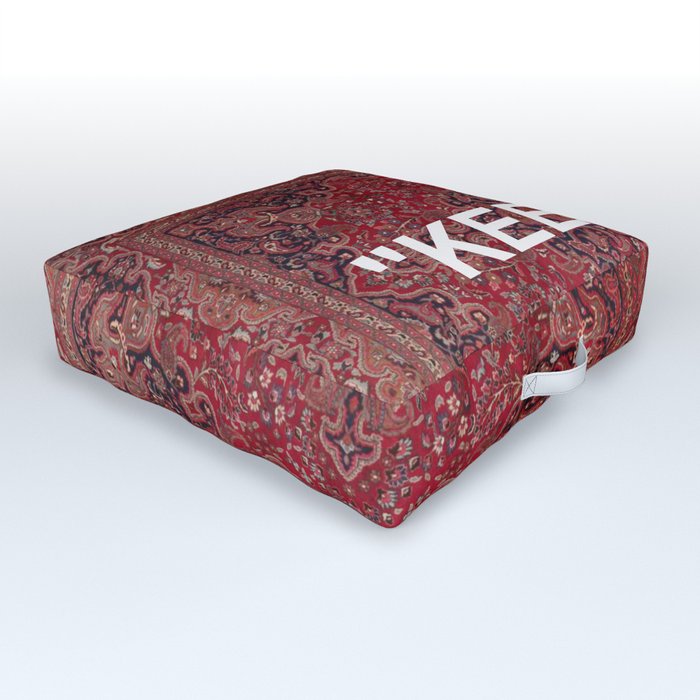 Antique oriental red carpet - keep off Outdoor Floor Cushion