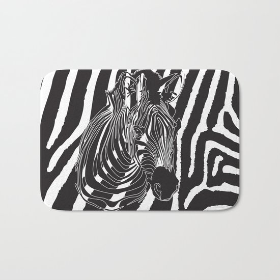 Zebra - Optical Art 5 Bath Mat